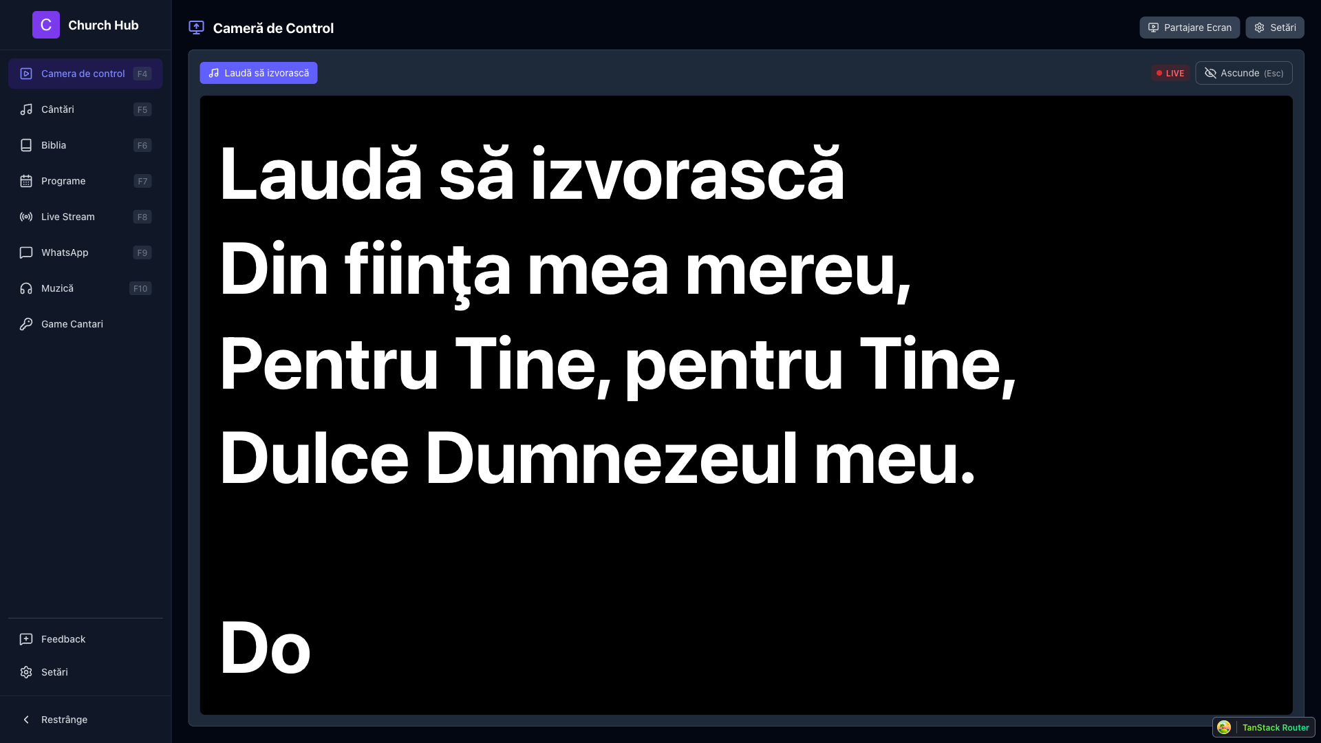 Church Hub - Control Room